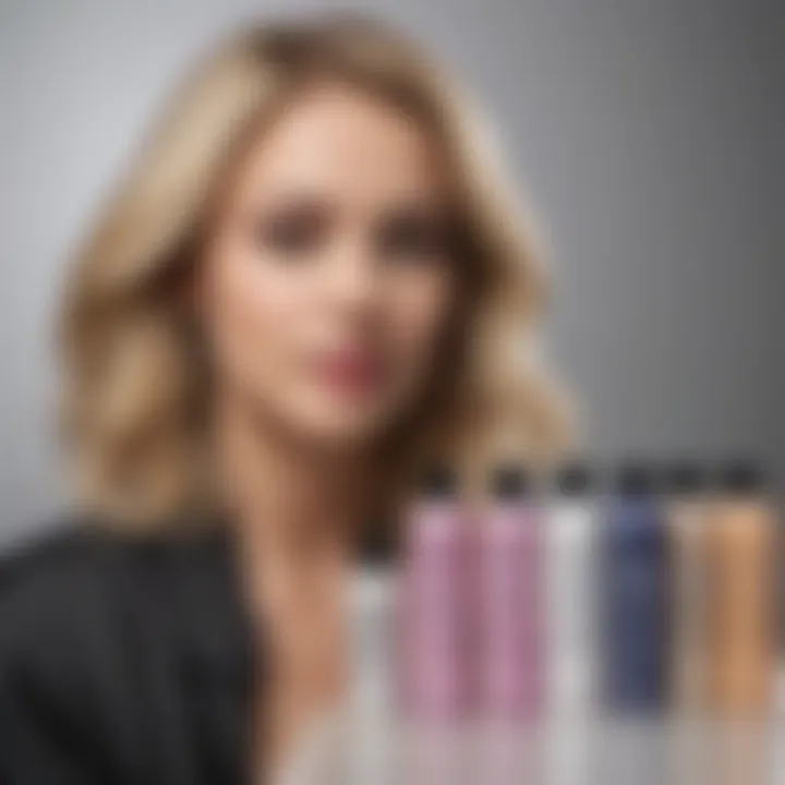 Different shades of John Frieda toner displayed