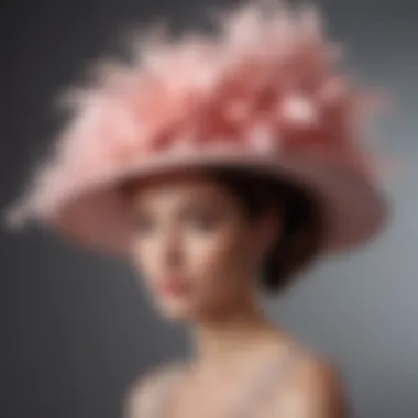 The Elegance of a Large Fascinator Elegant large fascinator hat adorned with feathers and flowers