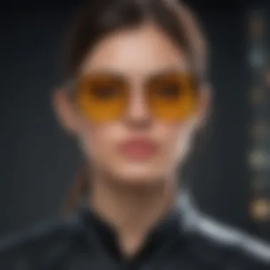 Futuristic sunglasses with advanced tech features