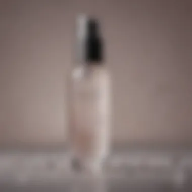 Ingredients of Laura Mercier Flawless Skin Perfecting Water Moisture Mist highlighted on a table