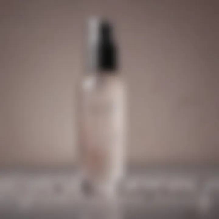 Ingredients of Laura Mercier Flawless Skin Perfecting Water Moisture Mist highlighted on a table