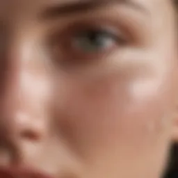 Close-up of healthy, hydrated skin texture