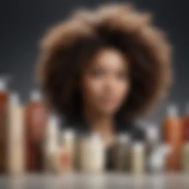 A selection of natural hair care products arranged artistically