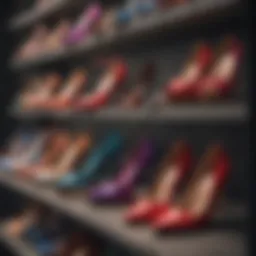 Variety of stylish spring shoes on display