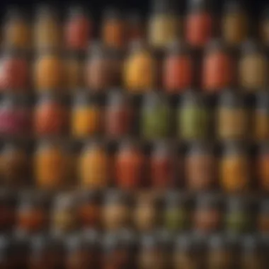 Efficient Food Preservation An assortment of preserved foods in jars, showcasing effective long-term storage.
