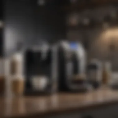 A diverse selection of Keurig coffee makers on display