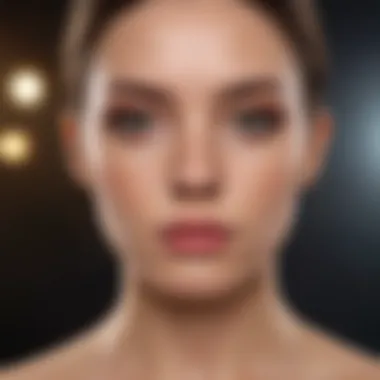 Mastering Application Techniques An individual applying makeup with a focus on technique and precision.