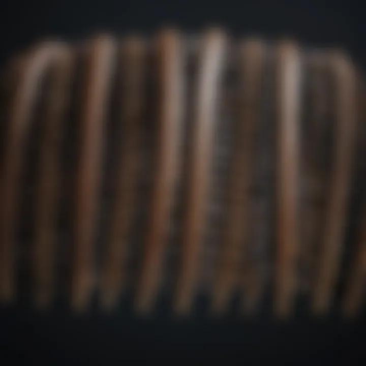 Material composition of a detangling comb