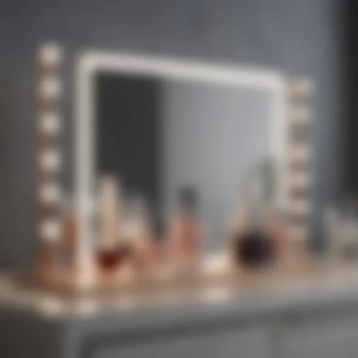 A stylish vanity showcasing various retinol products