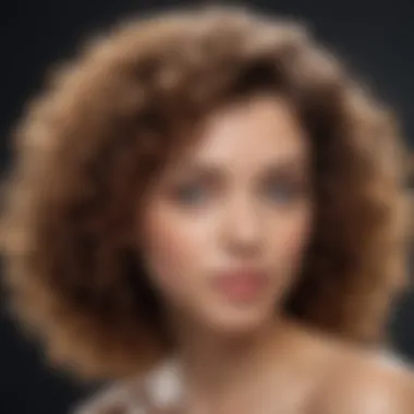 Close-up of healthy curly hair