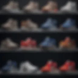 Historical timeline showcasing Reebok sneaker evolution