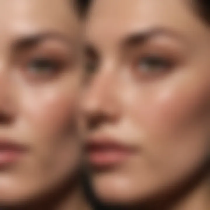 Close-up of skin texture highlighting the effects of Retin A