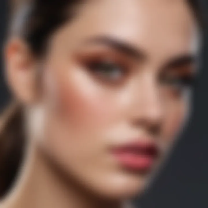 A close-up of a signature makeup look influenced by Rosalia's aesthetic