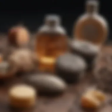 Natural Hair Care Components A selection of natural ingredients used in hair care