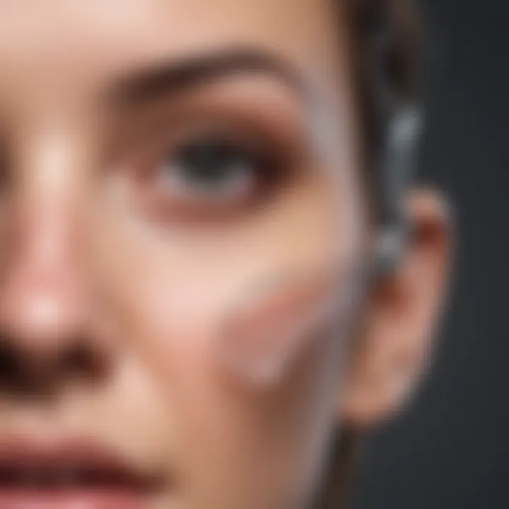 Step-by-step illustration of using a blackhead extractor safely