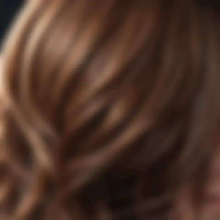 Close-up of a luxurious salon hair coloring application