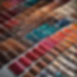 Vibrant hair color swatches