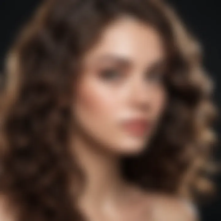 Close-up of wavy hair showcasing texture and shine