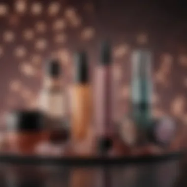 An elegant layout of beauty products with the Sephora branding