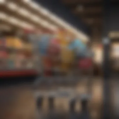 A close-up of a shopping cart filled with elegant accessories