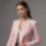 Elegant spring blazer in pastel shades