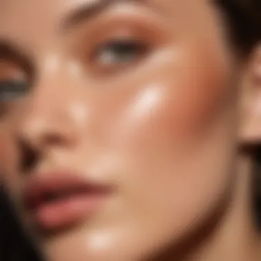 Close-up of skin applying St. Moriz tanning water for a natural glow