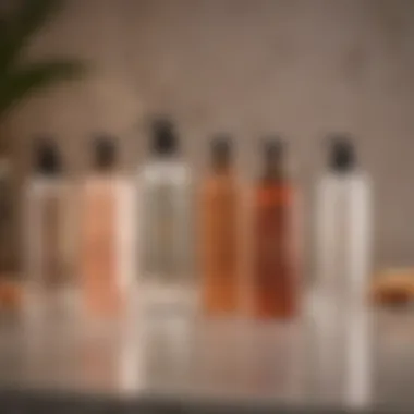 Collection of St. Moriz tanning water products displayed aesthetically