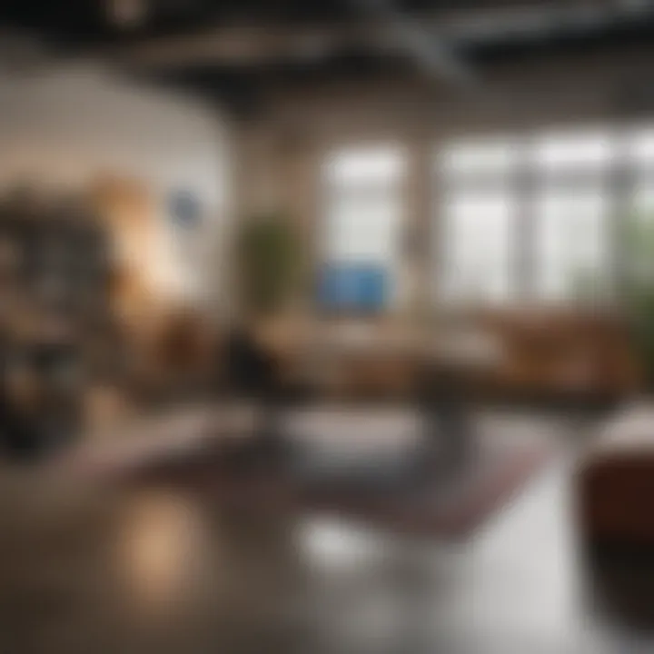 A creative workspace at Stitch Fix representing company culture.