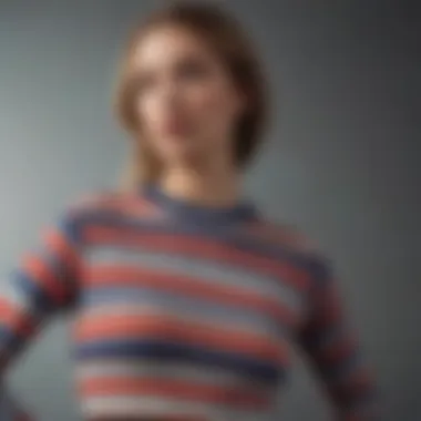 Colorful Collection of Striped Breton Tops Stylish arrangement of various striped Breton tops in different colors
