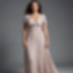 Chic ensemble featuring a flowing maxi dress with a cinched waist