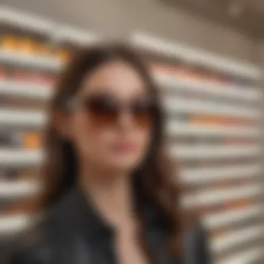 A user navigating the Sunglass Hut online store