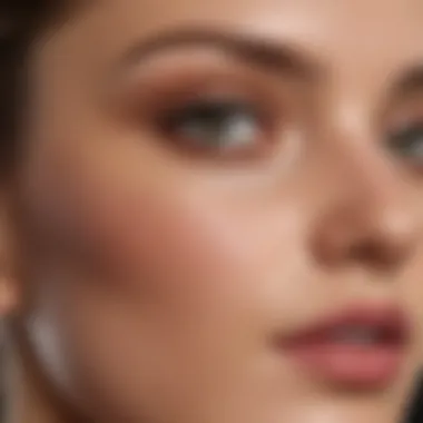 Close-up of skin application technique for effective results