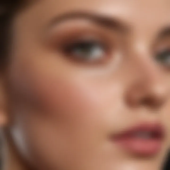Close-up of skin application technique for effective results