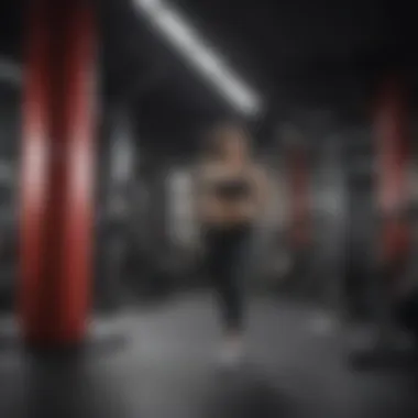 Motivational workout setting featuring stylish gear