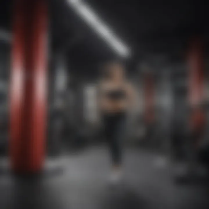 Motivational workout setting featuring stylish gear