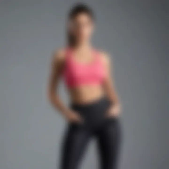 Stylish activewear ensemble on display
