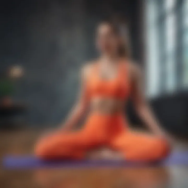 Trendy yoga outfit showcasing vibrant colors