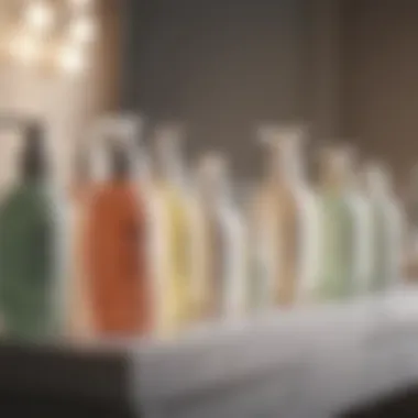 An array of popular acne drying lotions displayed on a vanity