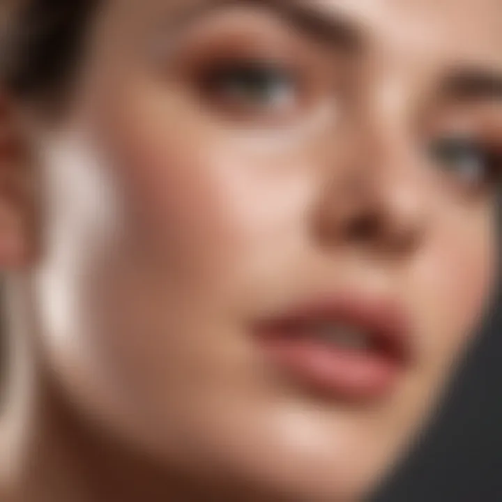 Application of a soothing chemical peel on a delicate skin