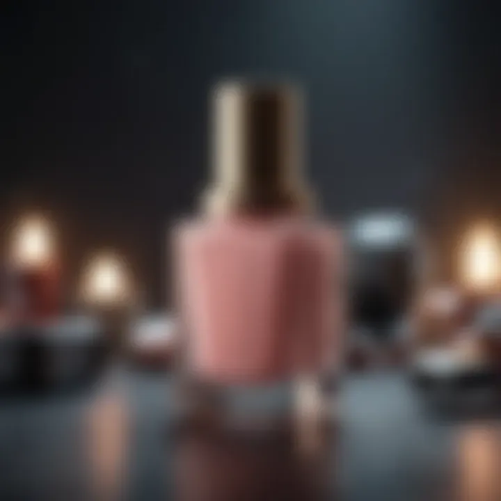 A collection of affordable beauty products displayed elegantly