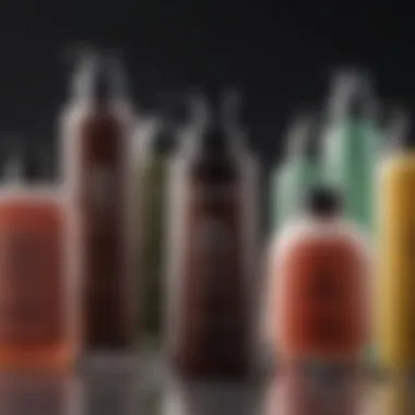 Close-up of key ingredients in color shampoos