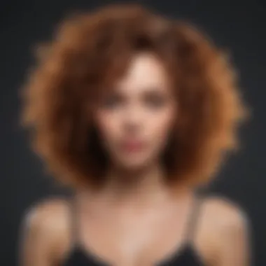 Vibrant Hydrated Curls A close-up of vibrant, hydrated curls showcasing their shine and bounce.