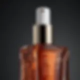 A close-up of a bottle of anti-aging serum showcasing its rich texture