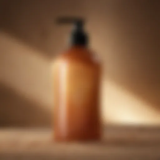 Luxurious tanning lotion bottle on a soft surface