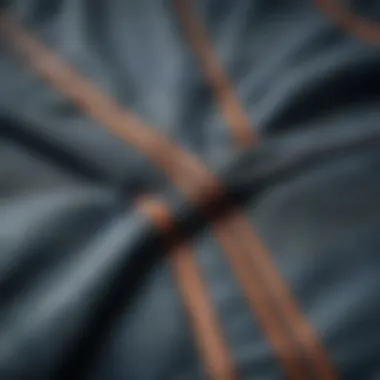 Close-up of fabric textures for summer overalls