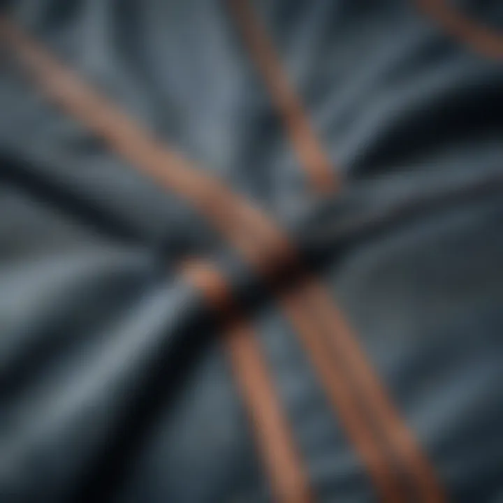 Close-up of fabric textures for summer overalls