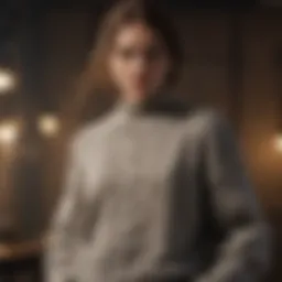 Cozy oversized sweater styled with accessories