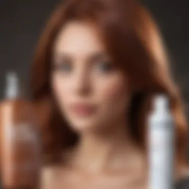 An array of products for maintaining permanent hair color at home