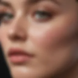 Close-up of skin texture showing visible pores