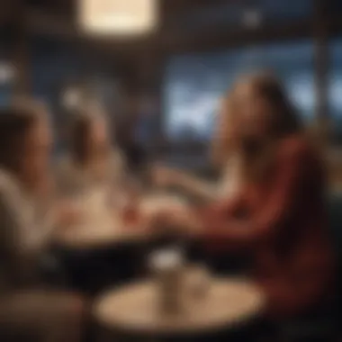 Group of friends enjoying a film in a chic atmosphere